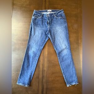 LOFT Women's Curvy Skinny Jeans in Denim Blue